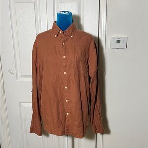ALEX CRANE Linen Button Down Shirt Medium